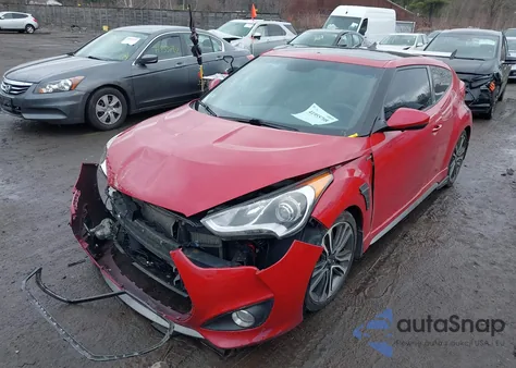 2016 Hyundai Veloster Turbo z USA, uszkodzony, nr VIN KMHTC6AE5GU272754